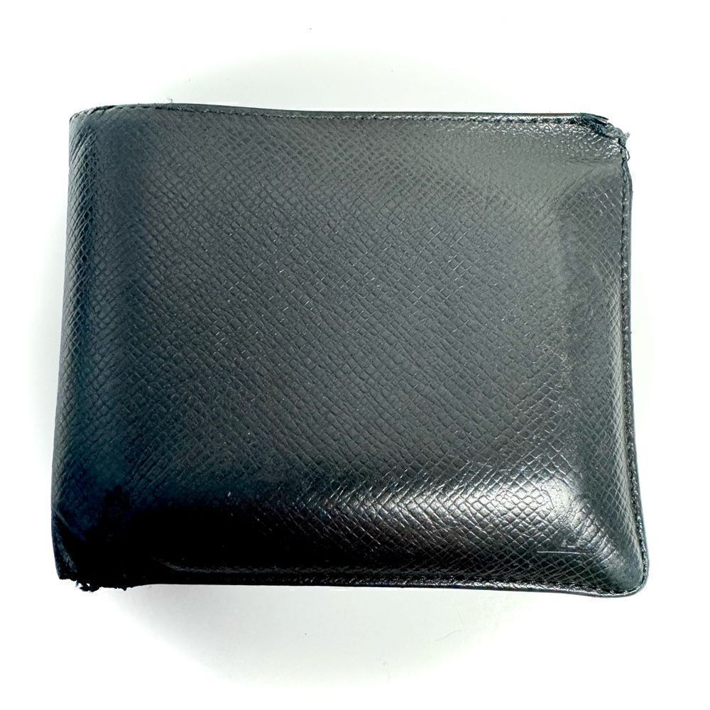 LV Louis Vuitton Black Epi Leather Bifold Wallet Bilfold Multiple Wallet MI0045